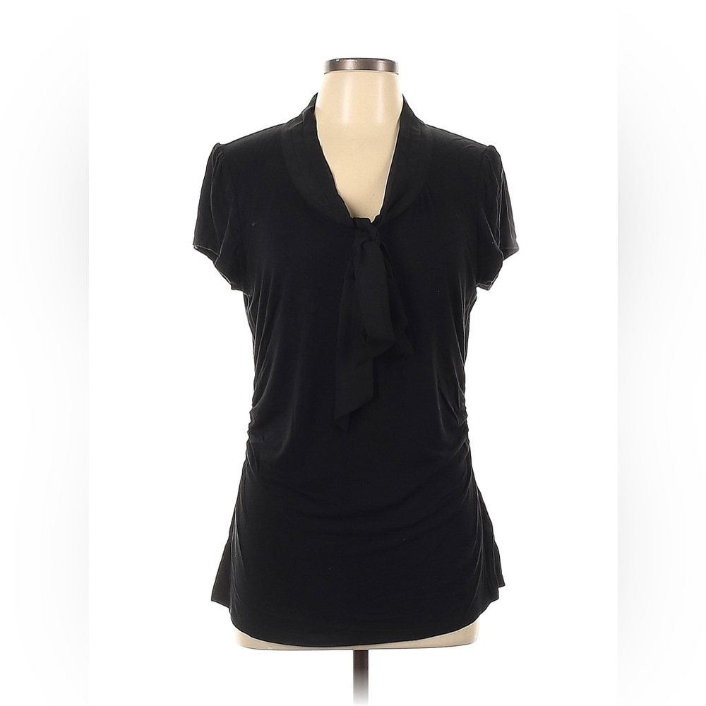 White House Black Market | Bow Neck |Ruched Sleeve Blouse